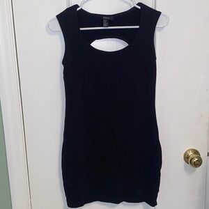 Forever 21 Y2K Black Cutout Tank Scoop Neck Mini Dress